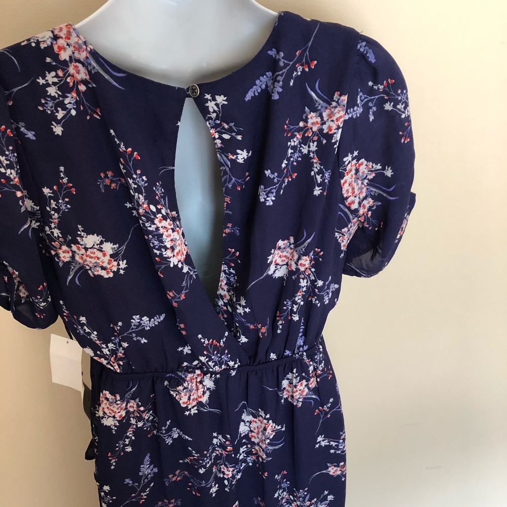 Spirit of Grace Navy Floral Maxi Hi-Lo Dress